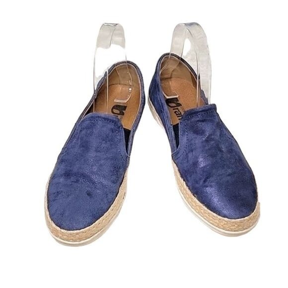 Womens Umberto Raffini Wynne Slip On Espadrille Blue Metallic Size 37/6-6.5 - Picture 2 of 7